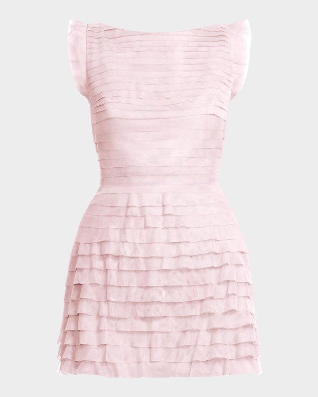 Sleeveless Tiered Tulle Mini Dress